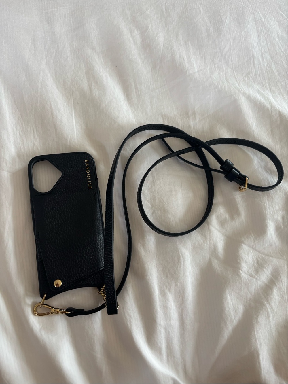 Bandolier IPhone 17 Emma Black Leather Case